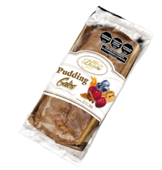 Pudding galés con cerezas, cascaritas de naranja, pasas de uvas y nueces.Presentación: Cada caja contiene 8 unidades x 300grs.Cod. 6027